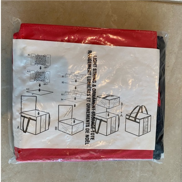 NIB/NWOT Christmas light string and ornament tote - Picture 2 of 3